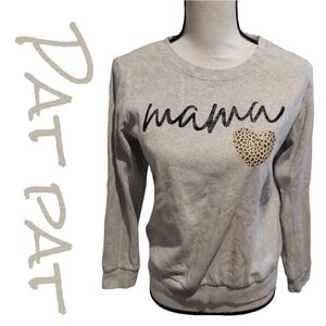 𝅺pat Pat Mama crewnexk sweater gray womens size large
